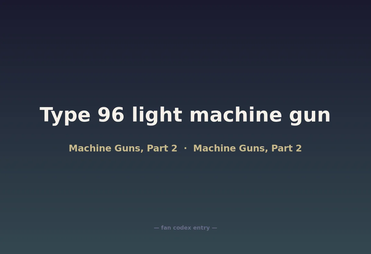 Type 96 light machine gun