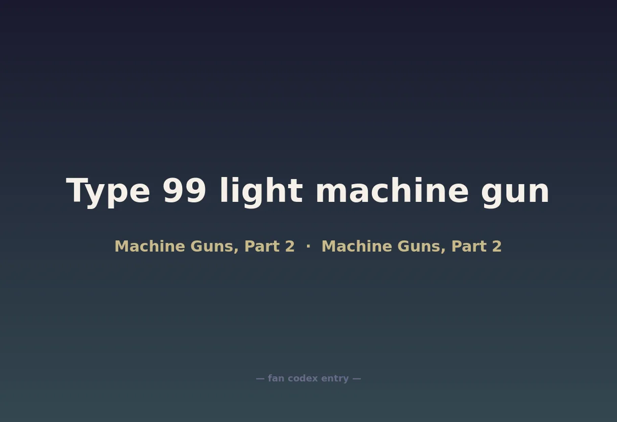 Type 99 light machine gun