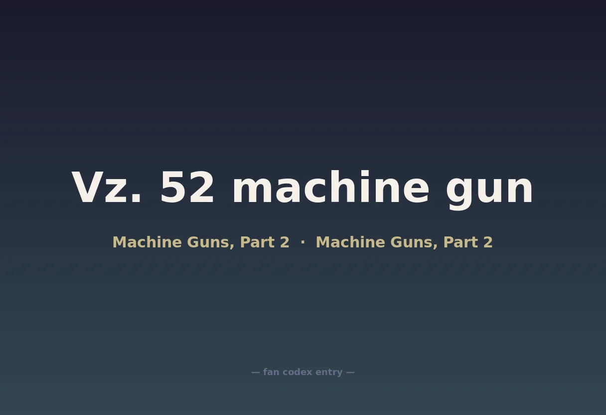 Vz. 52 machine gun