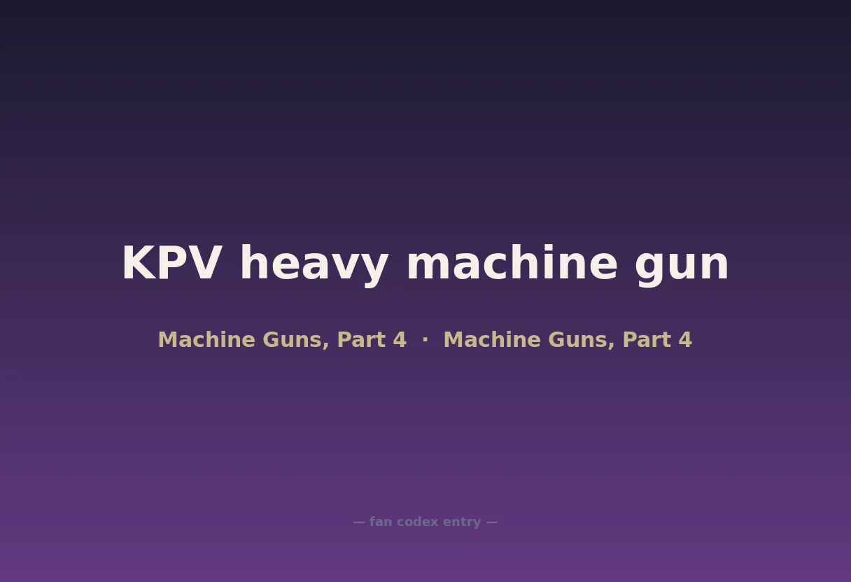 KPV heavy machine gun