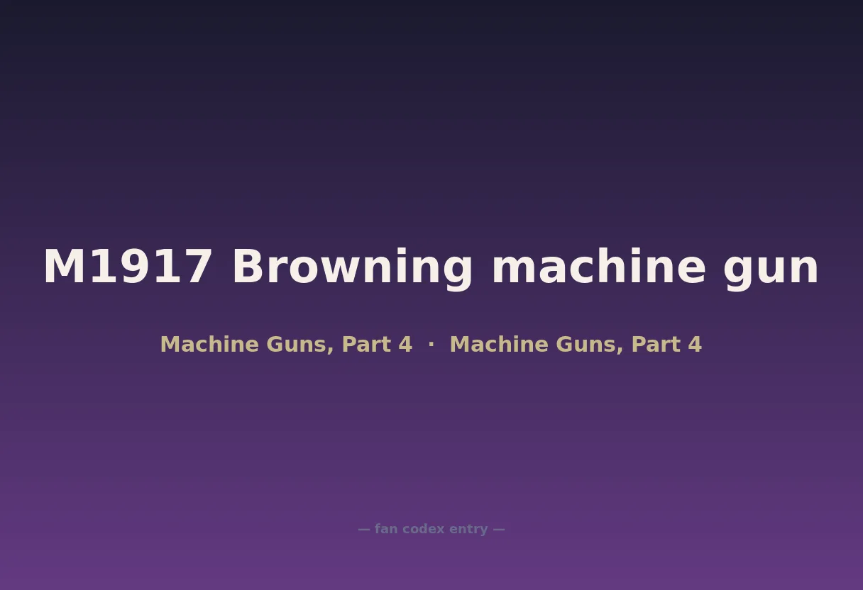 M1917 Browning machine gun