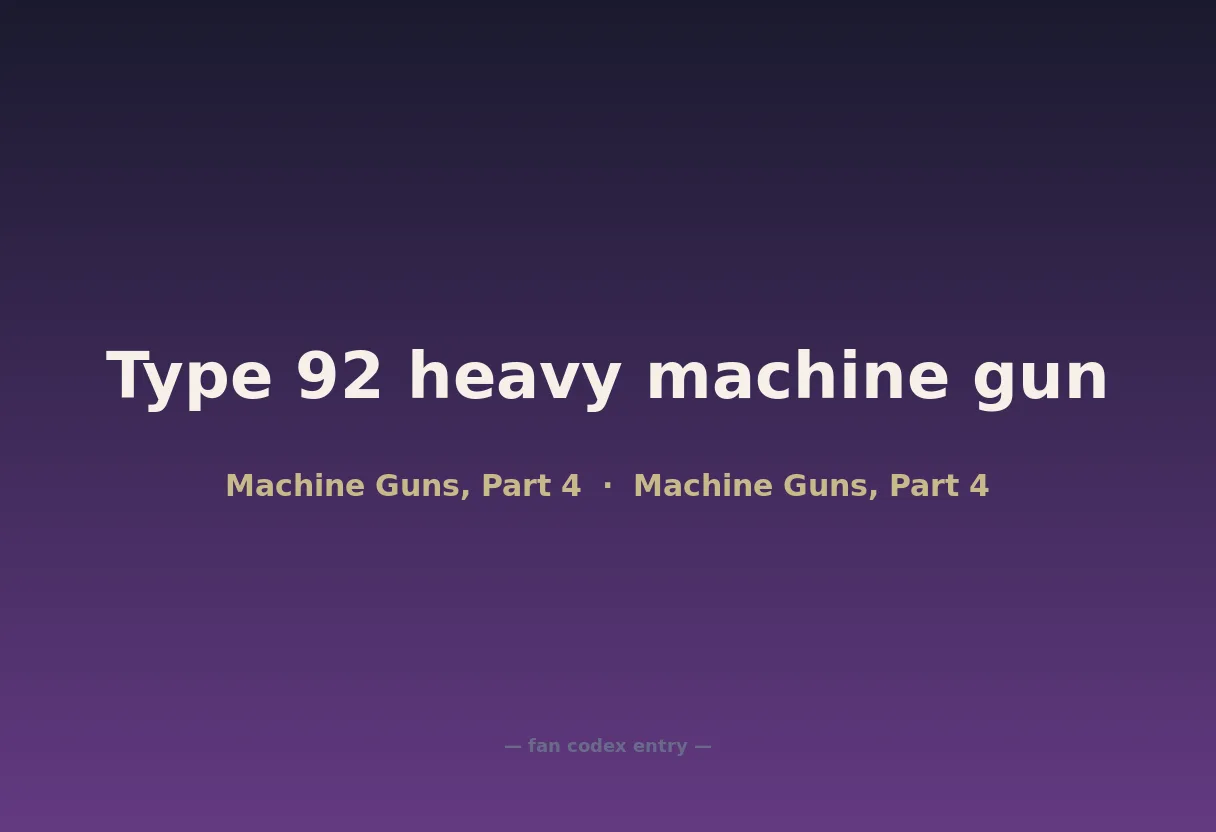 Type 92 heavy machine gun