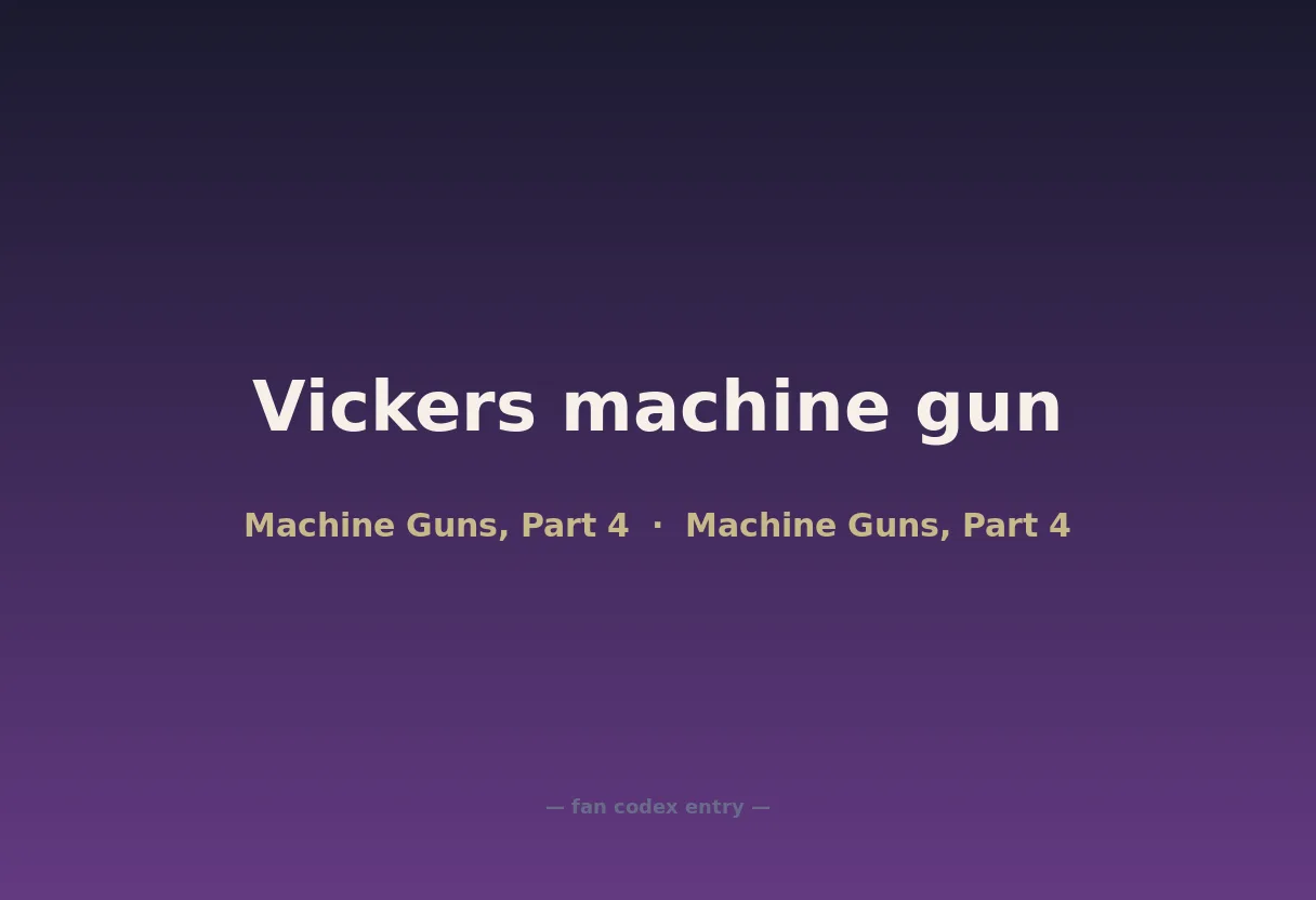 Vickers machine gun