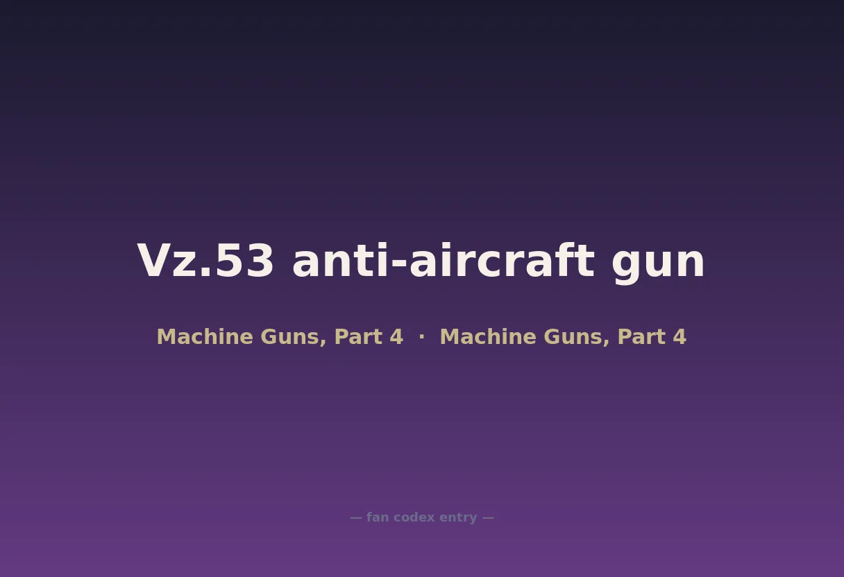 Vz.53 anti-aircraft gun