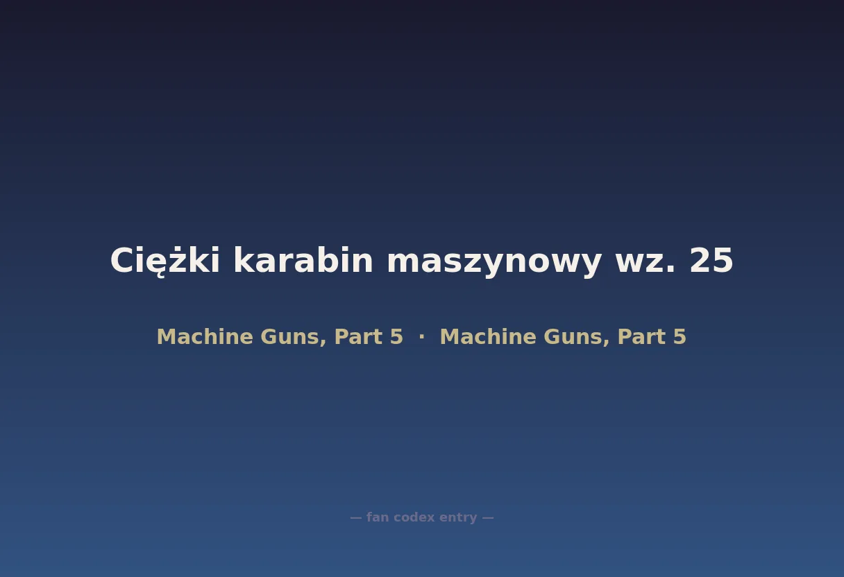 Ciężki karabin maszynowy wz. 25
