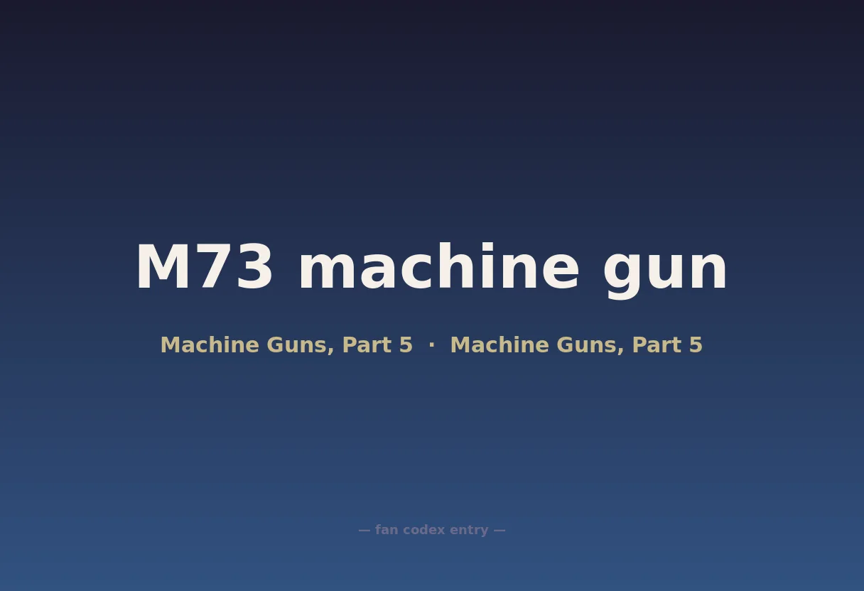 M73 machine gun