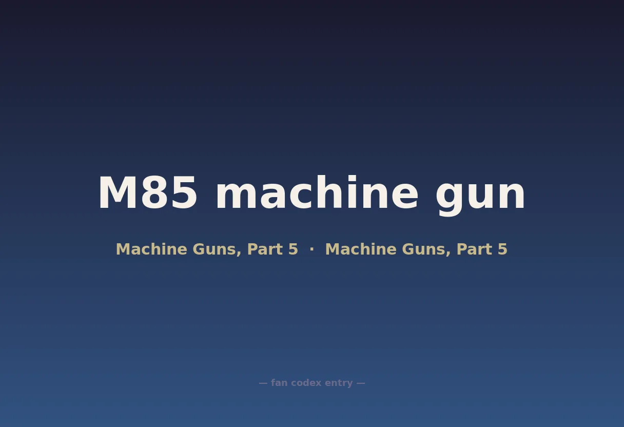 M85 machine gun