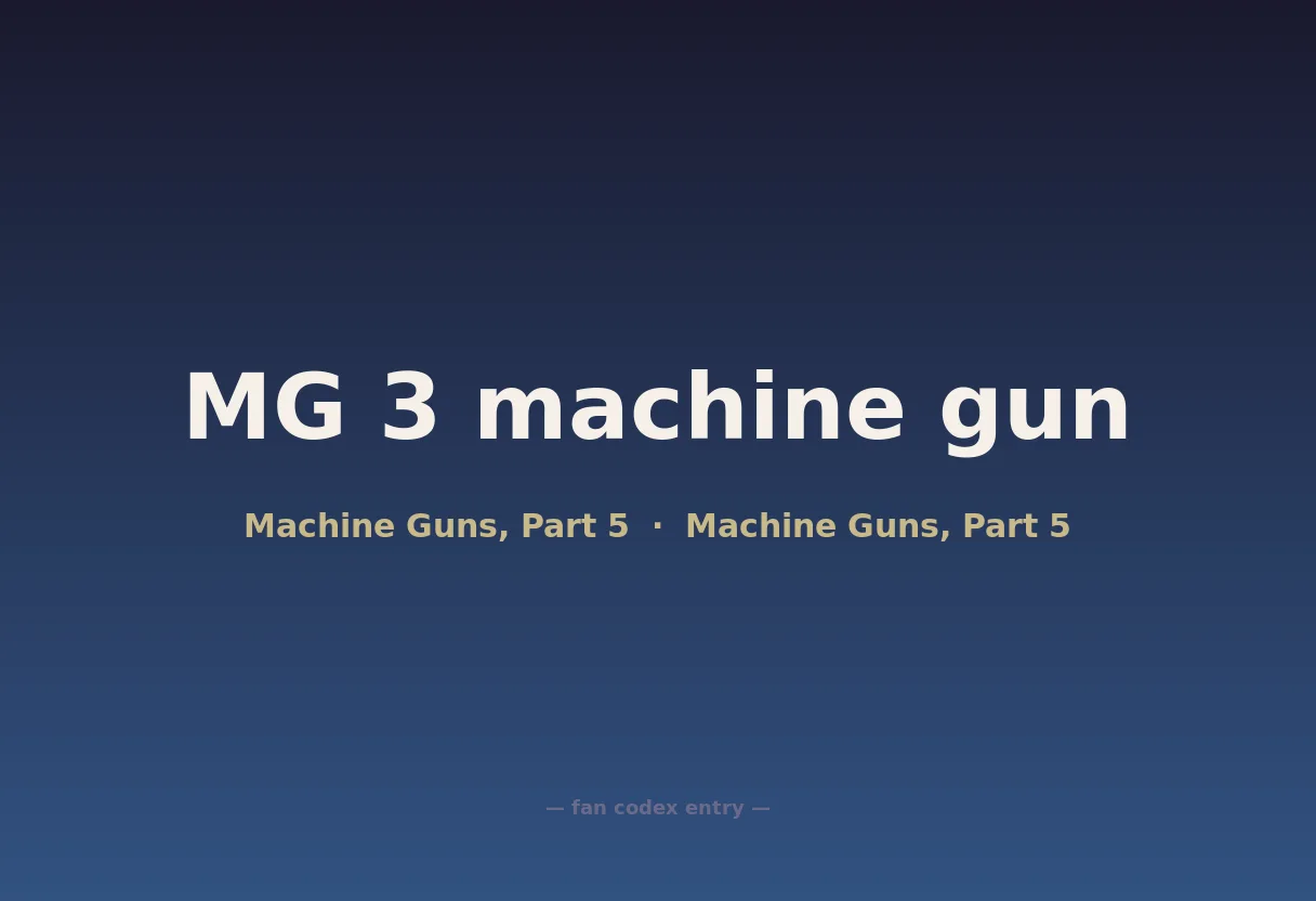 MG 3 machine gun