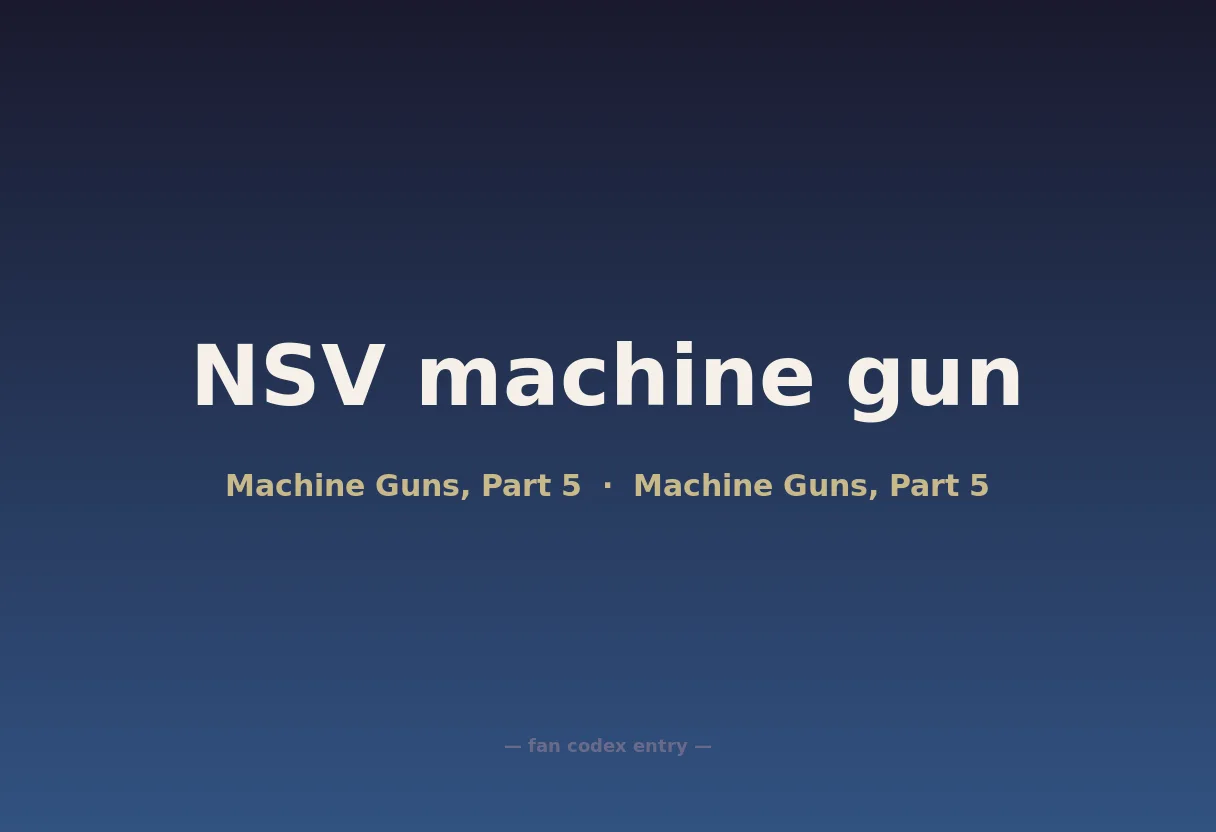 NSV machine gun