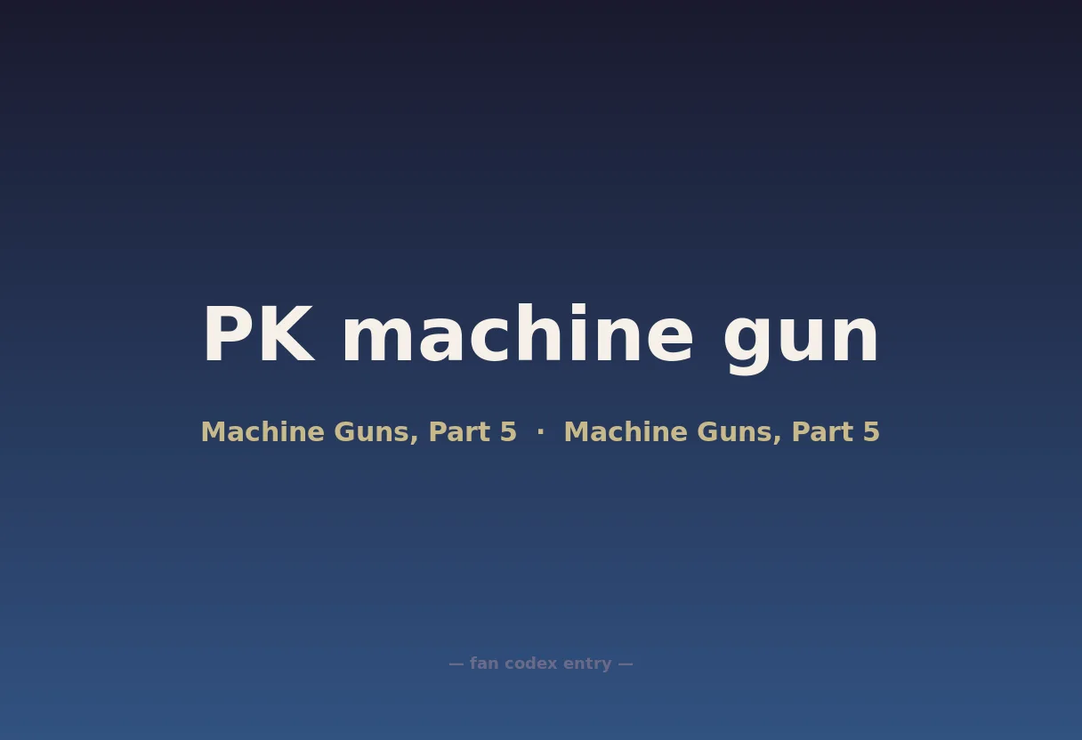 PK machine gun