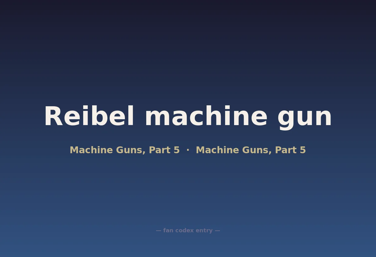 Reibel machine gun