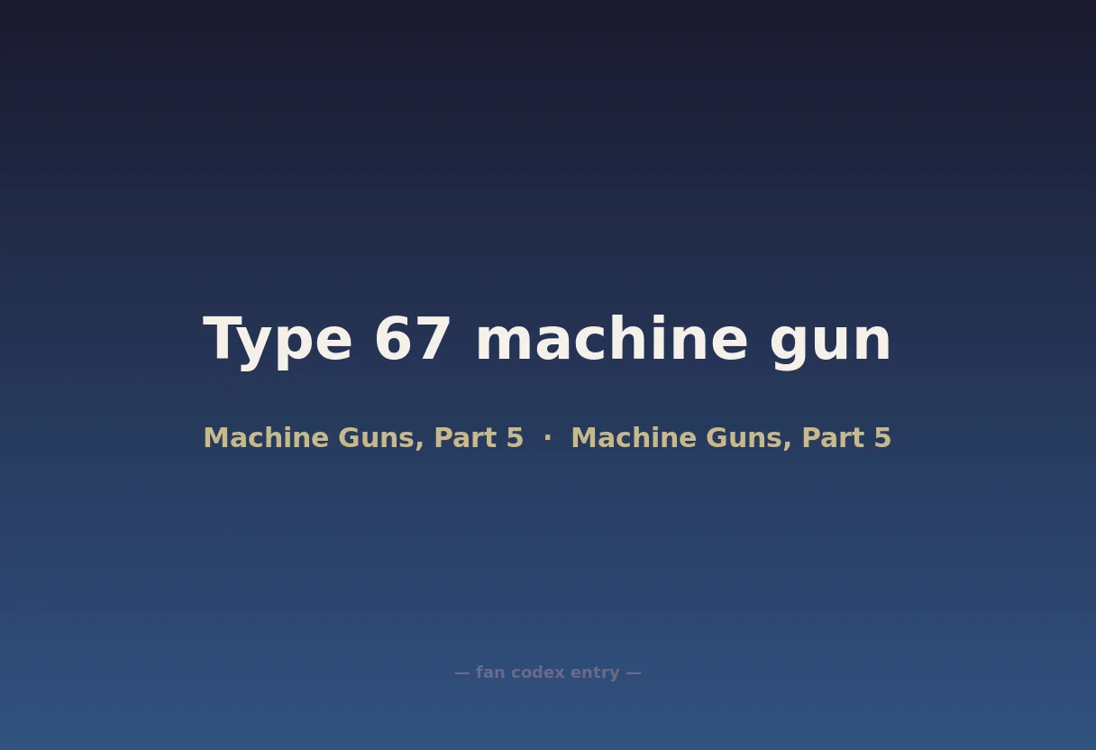 Type 67 machine gun