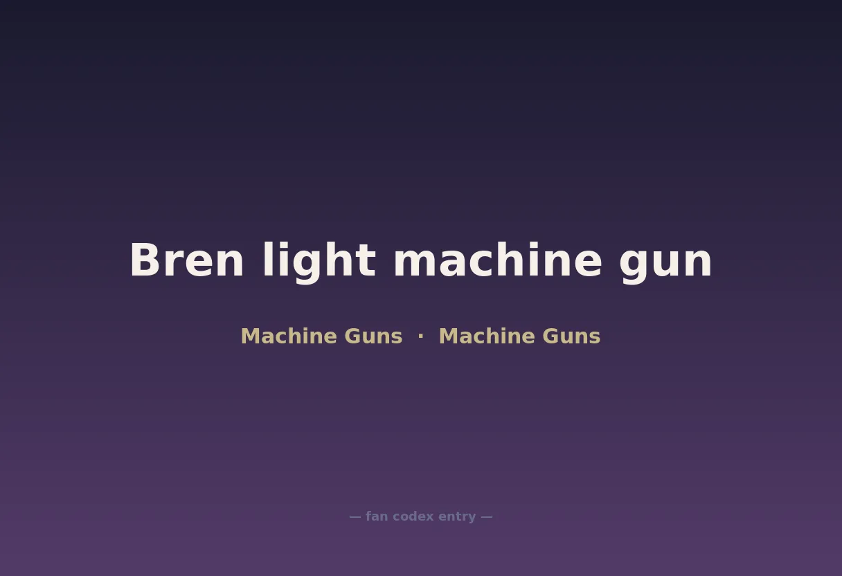 Bren light machine gun