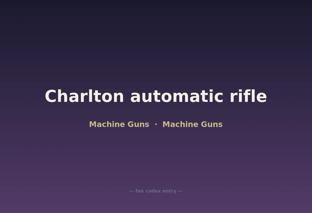Charlton automatic rifle