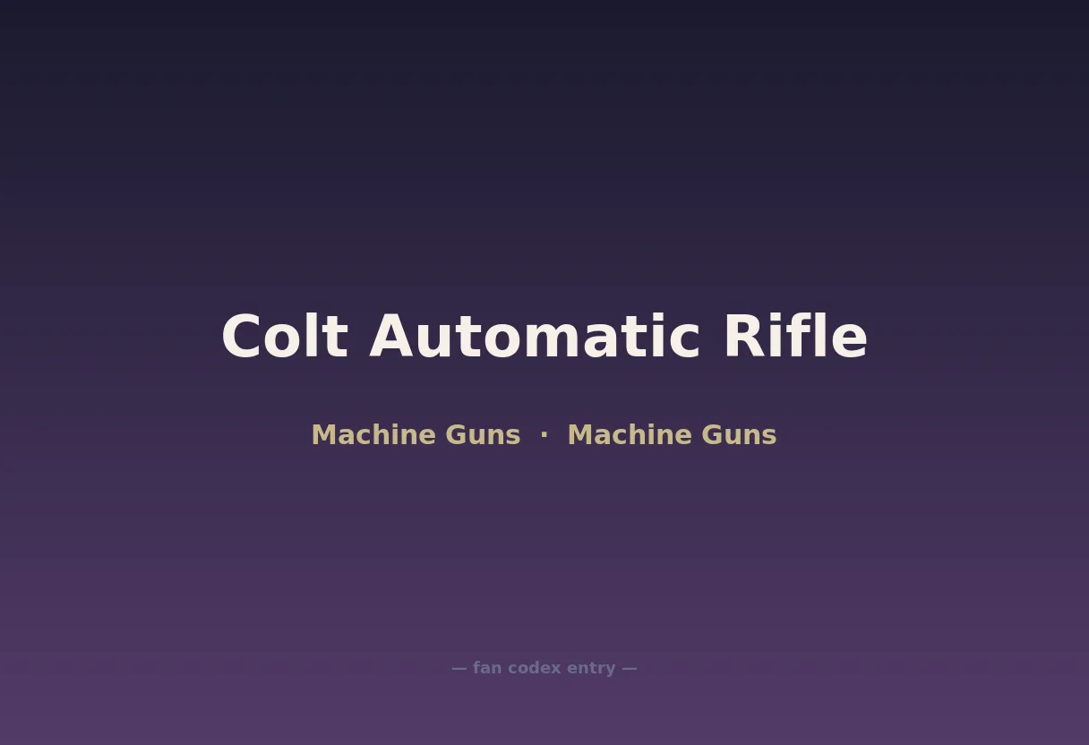 Colt Automatic Rifle