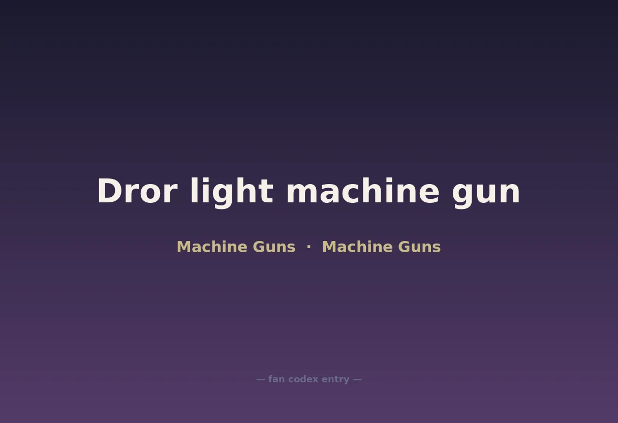 Dror light machine gun