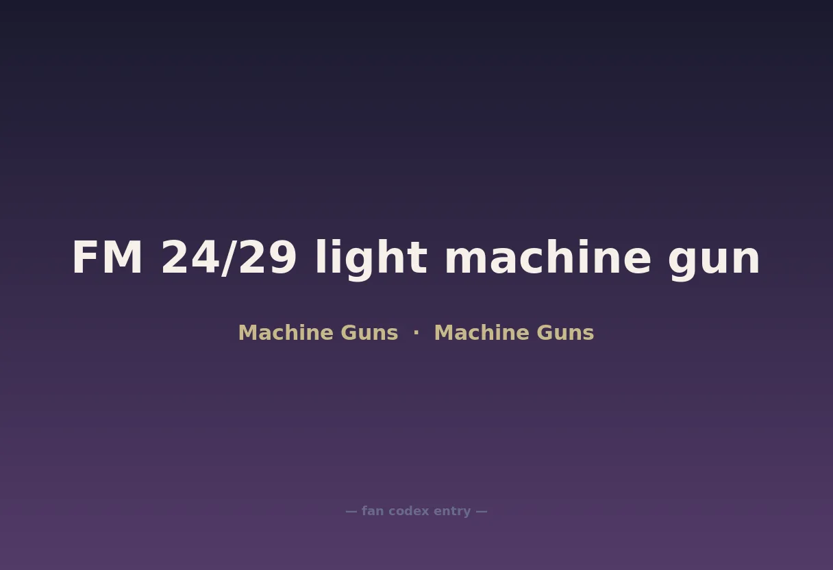 FM 24/29 light machine gun