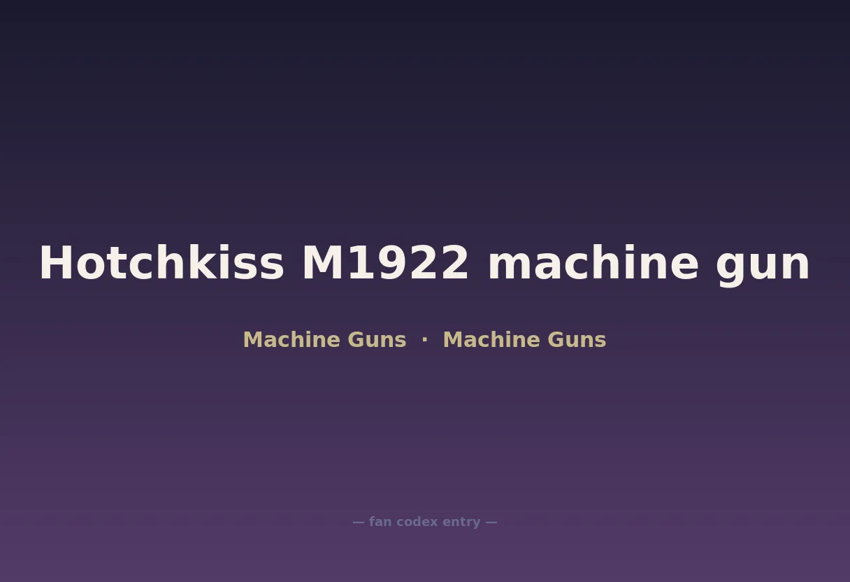 Hotchkiss M1922 machine gun