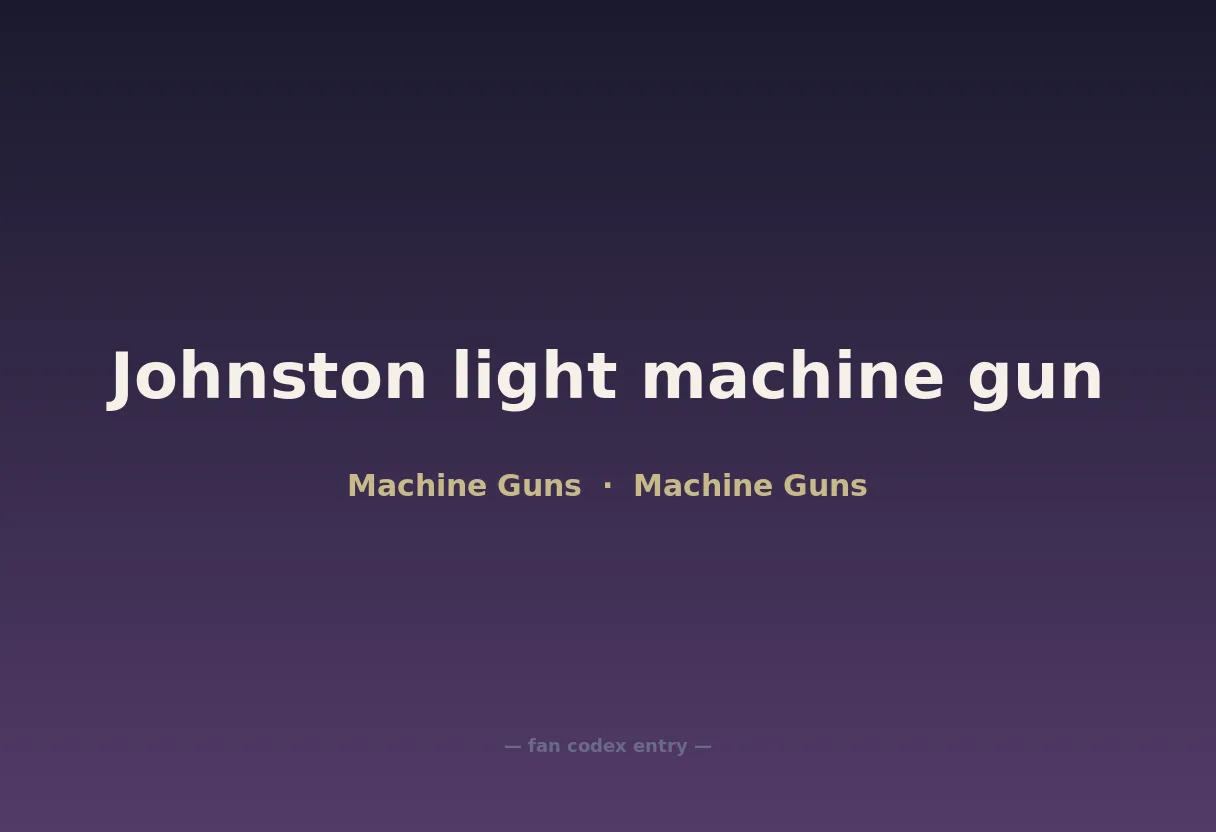 Johnston light machine gun