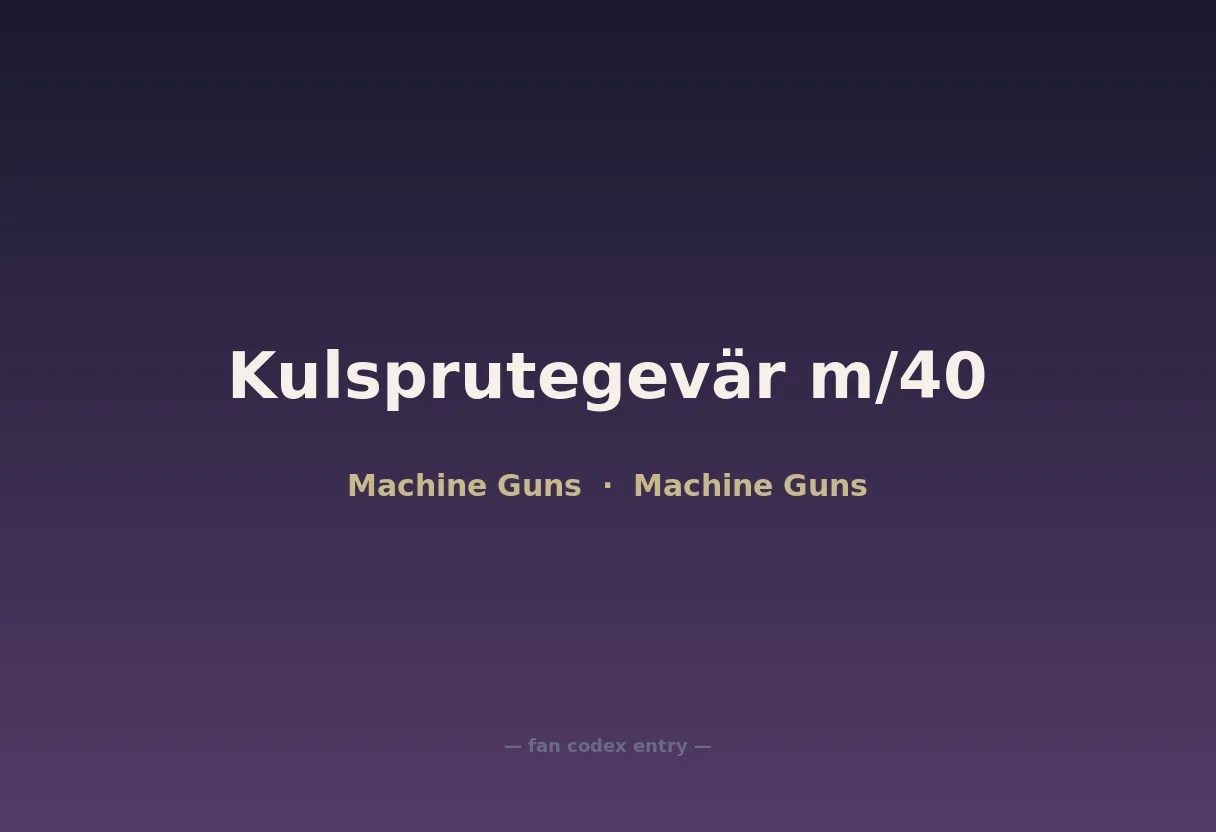 Kulsprutegevär m/40