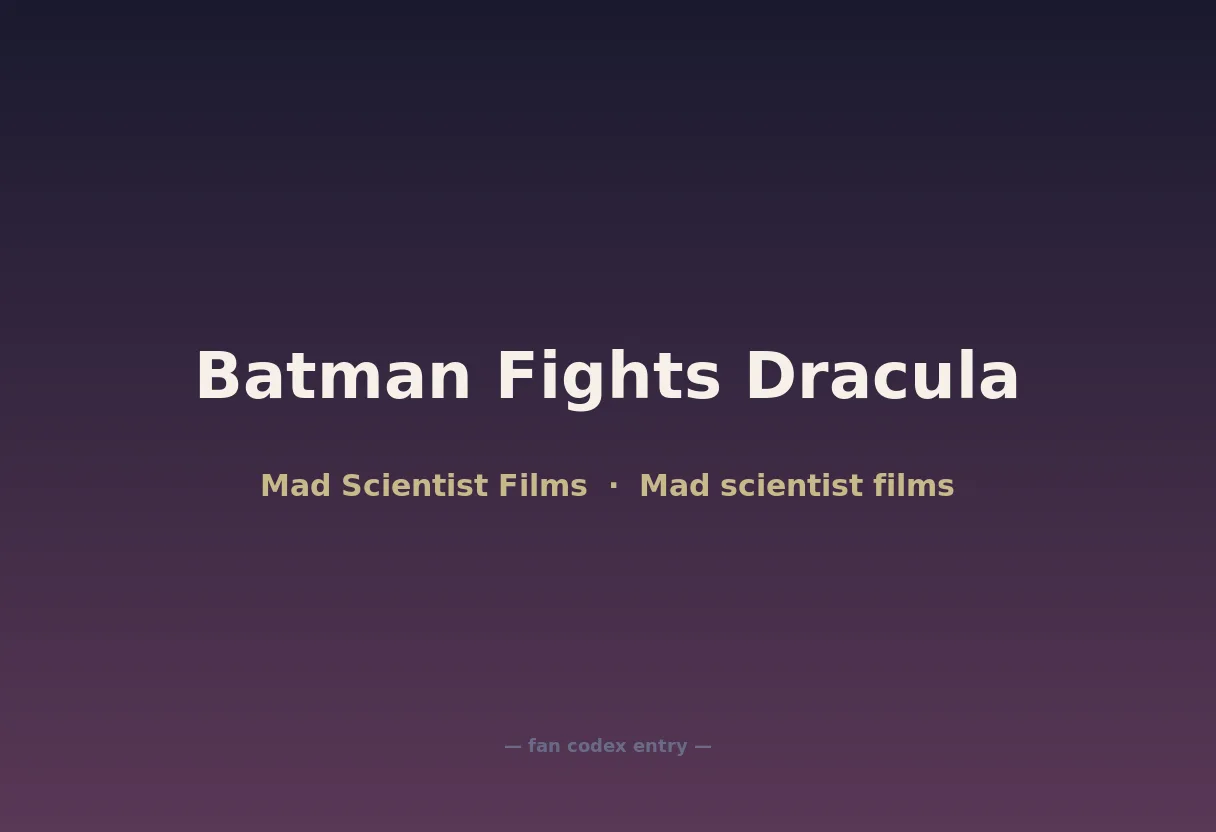Batman Fights Dracula