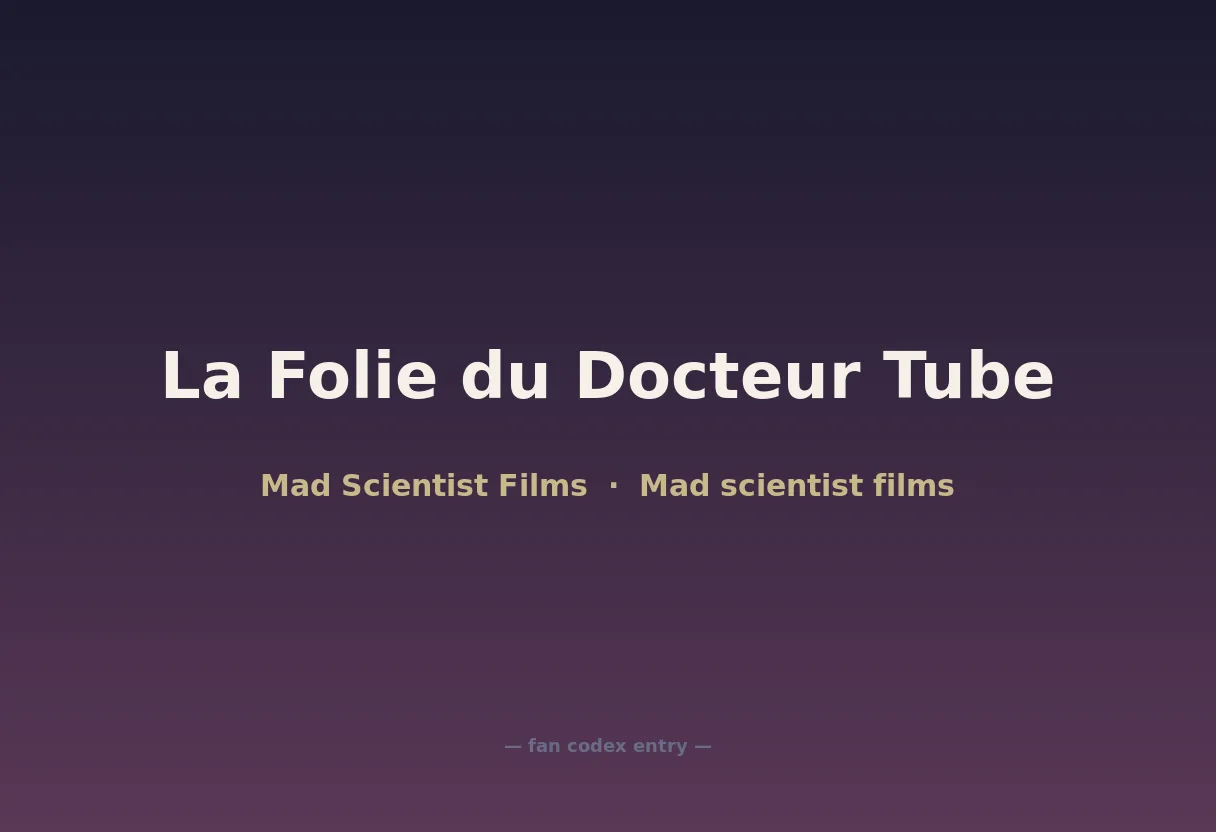 La Folie du Docteur Tube