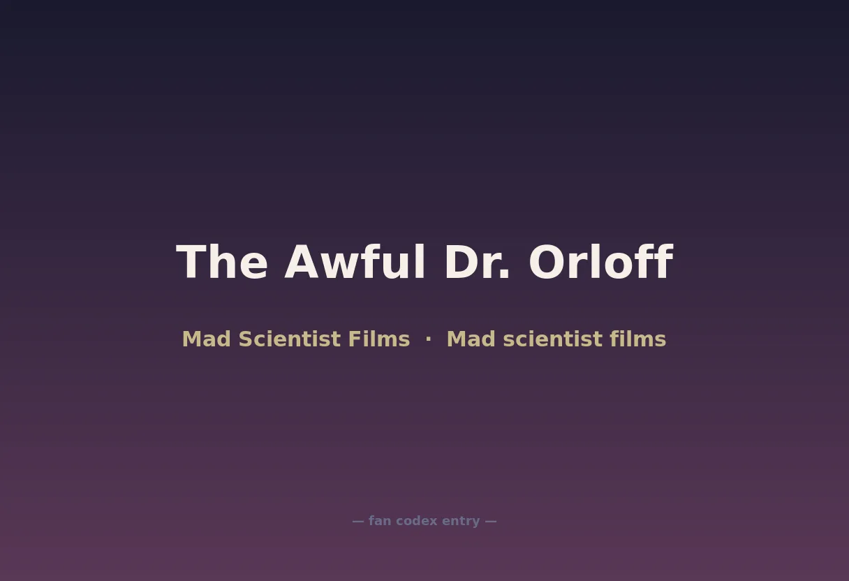 The Awful Dr. Orloff
