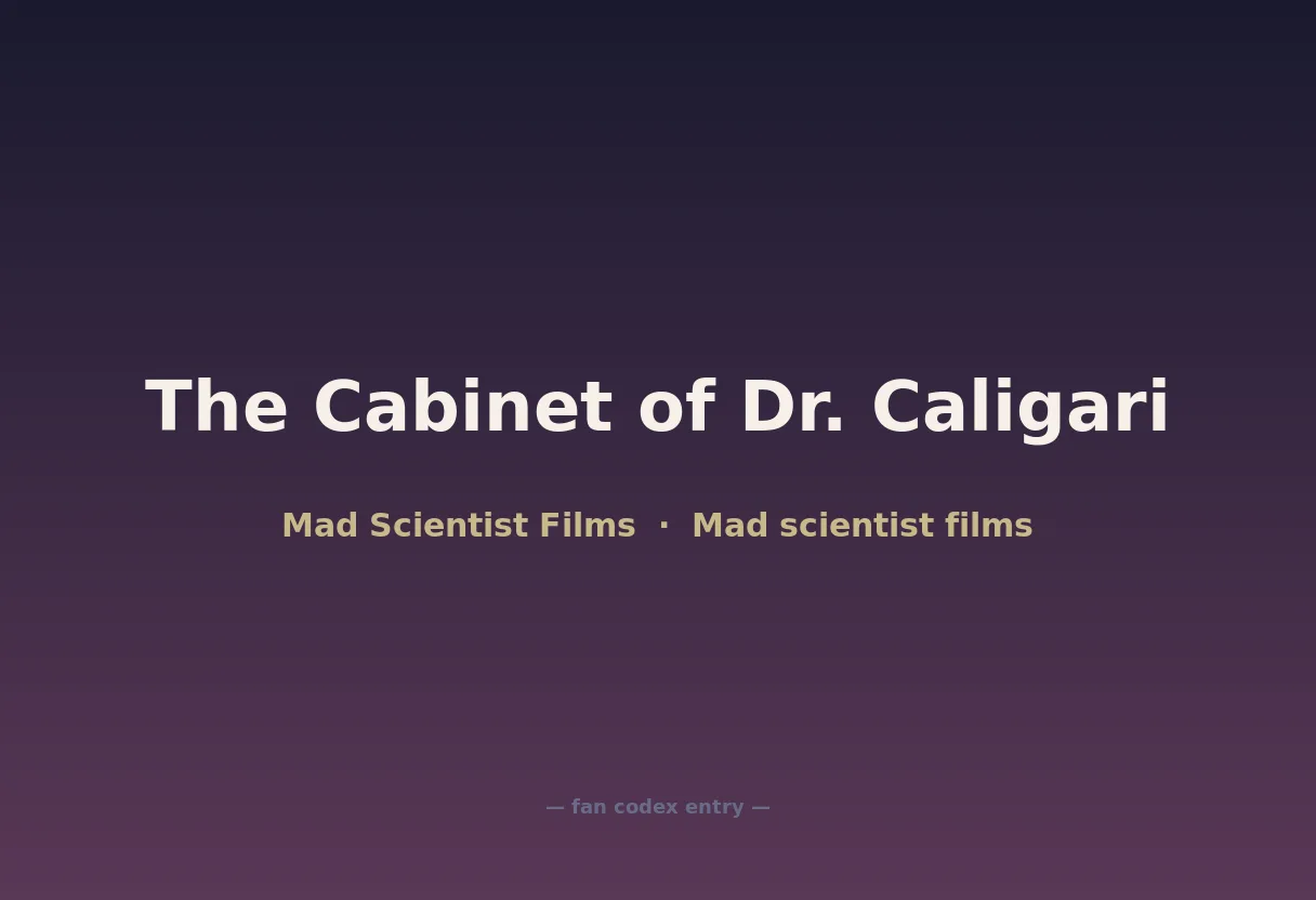 The Cabinet of Dr. Caligari