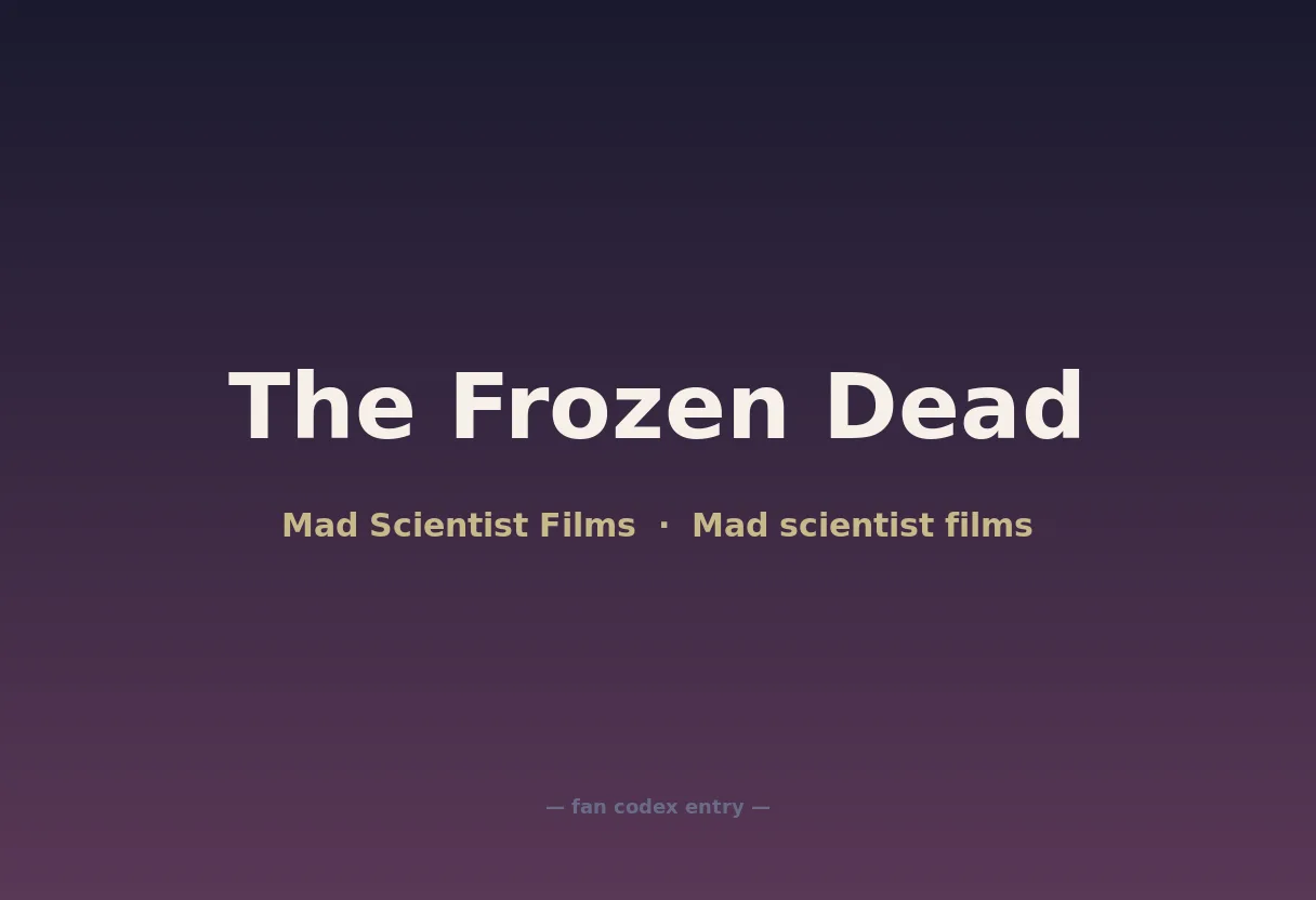 The Frozen Dead