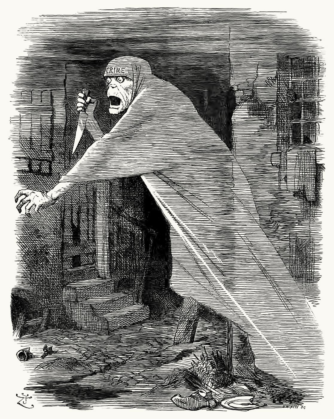 Jack the Ripper The Nemesis of Neglect Punch London Charivari cartoon poem 1888