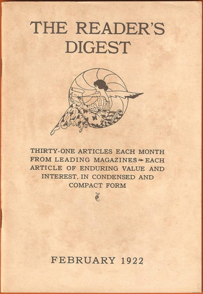 First issue of the Reader's Digest, February 1922
