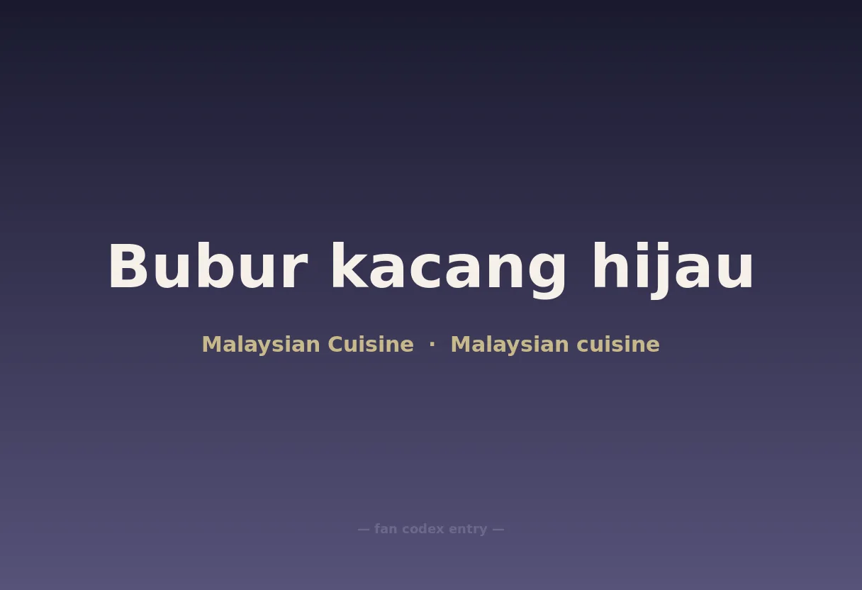 Bubur kacang hijau