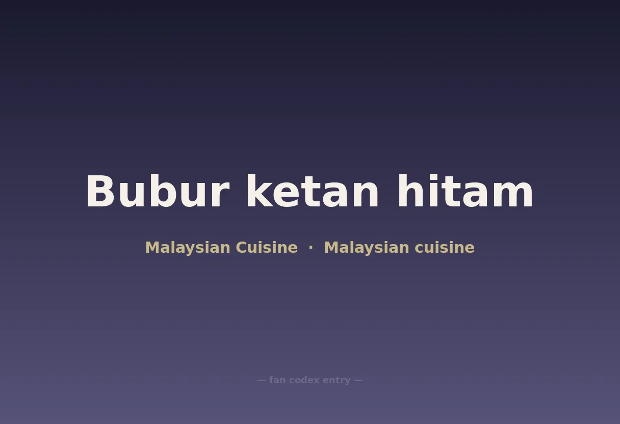 Bubur ketan hitam