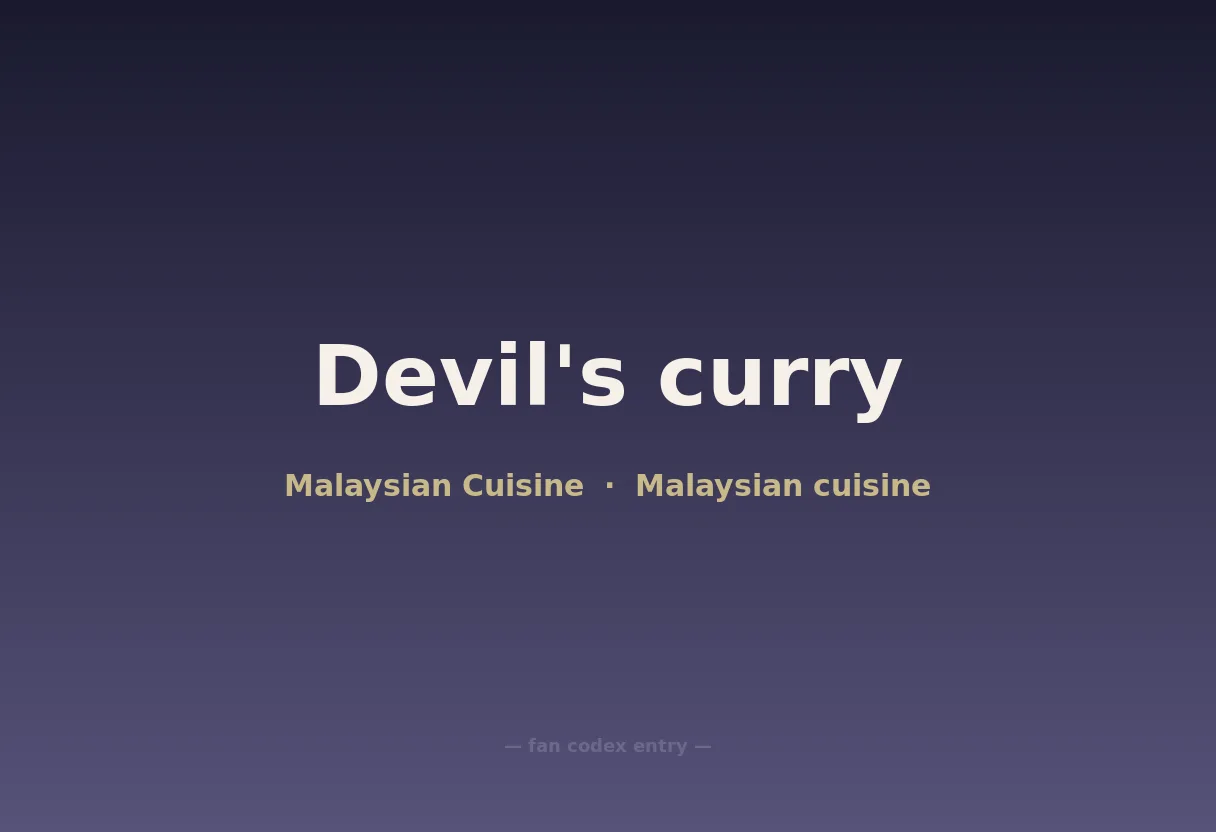 Devil's curry