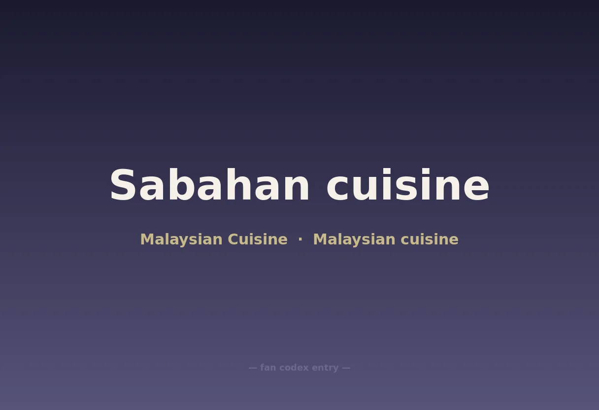 Sabahan cuisine