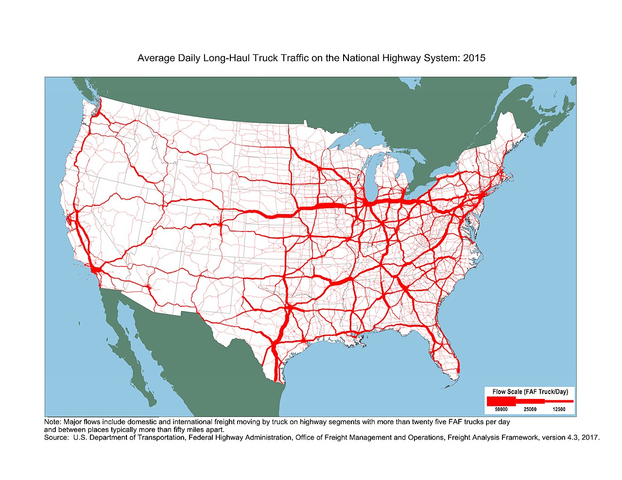 FHWA 2015 flow map freight