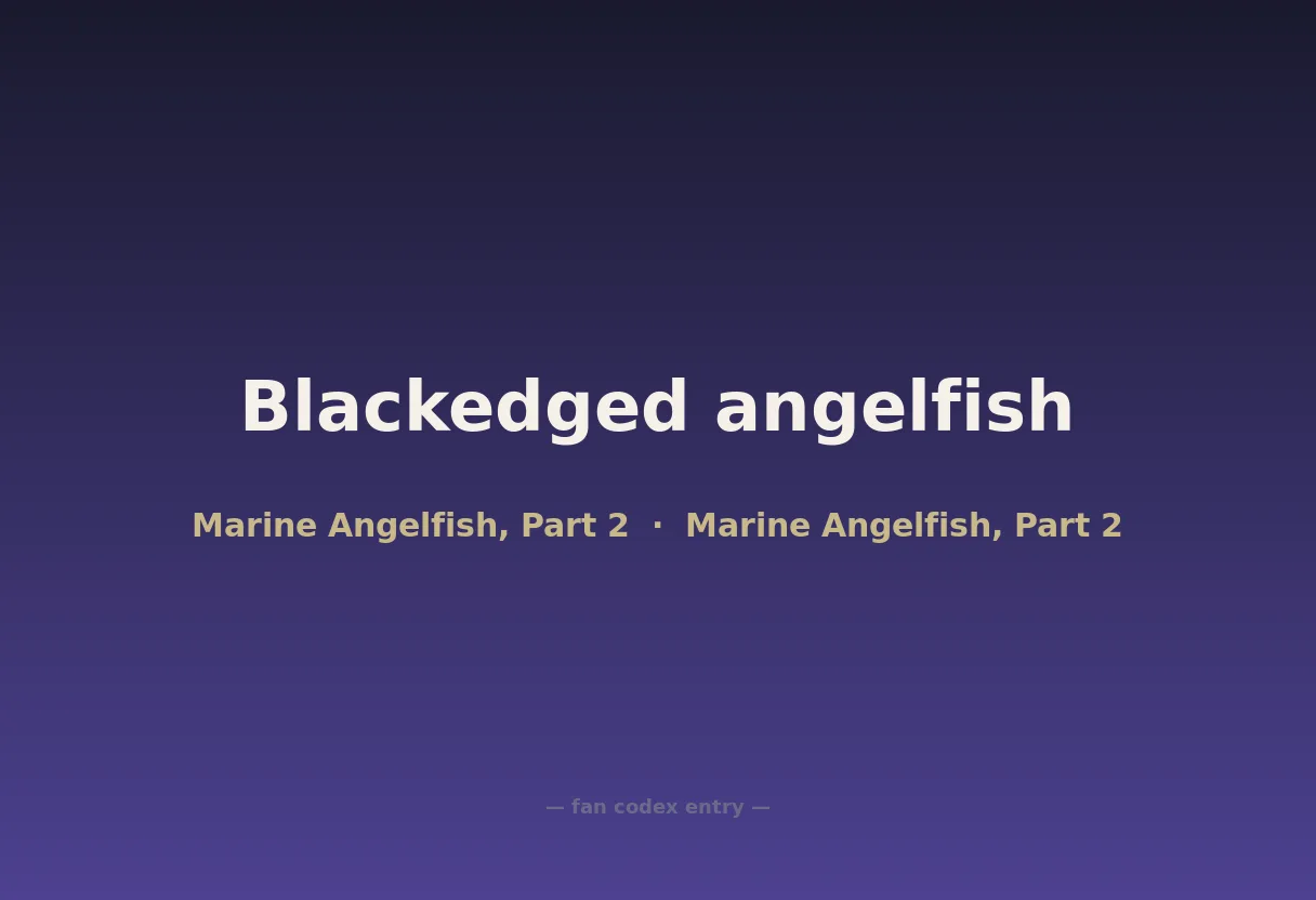 Blackedged angelfish