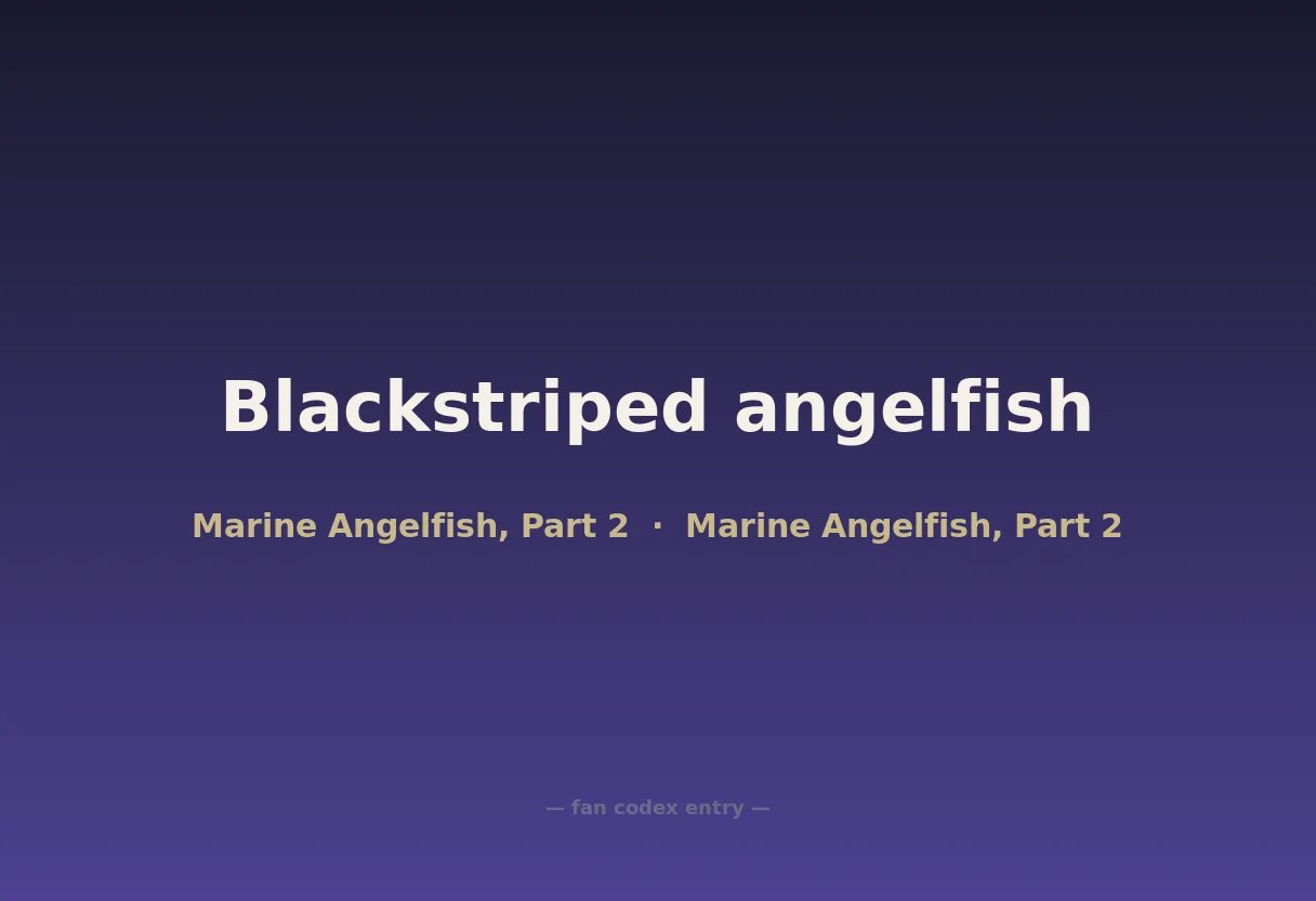 Blackstriped angelfish