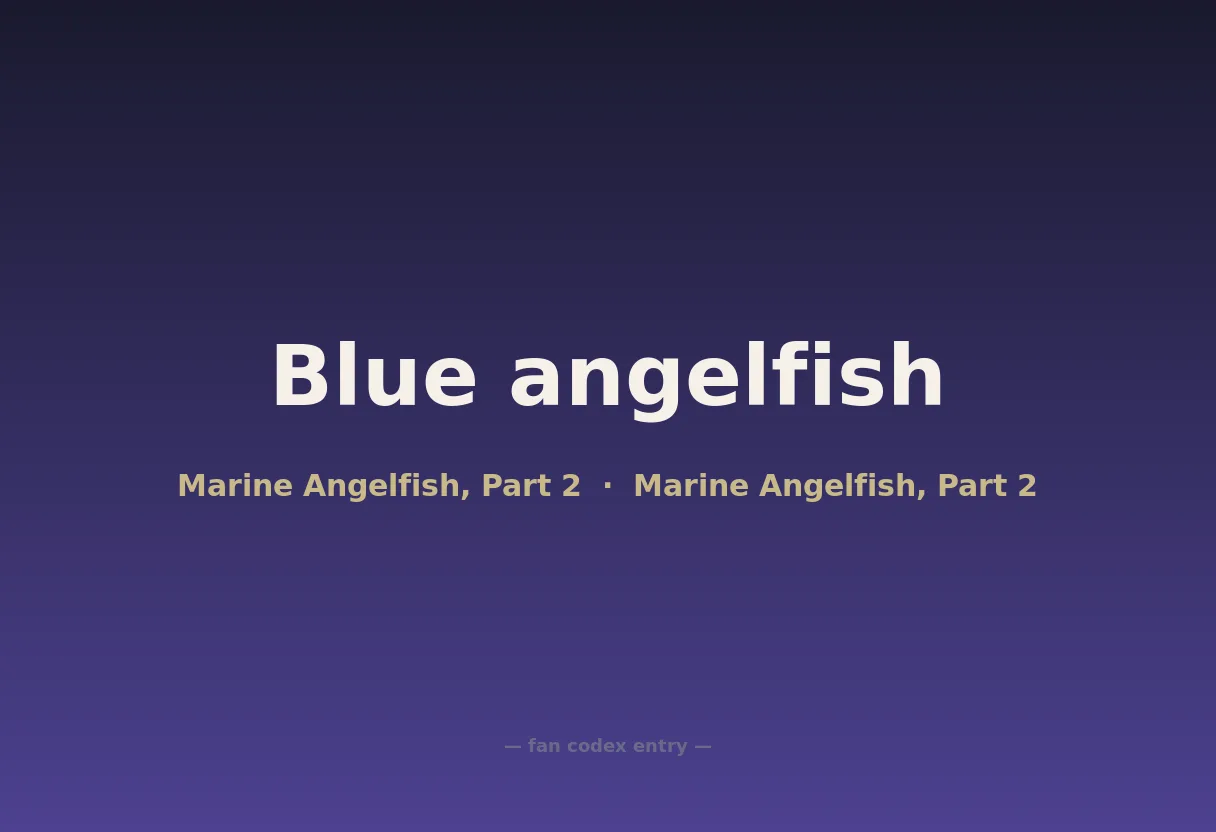 Blue angelfish
