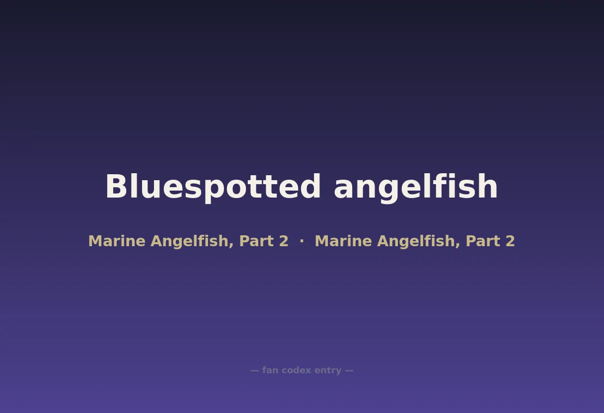 Bluespotted angelfish