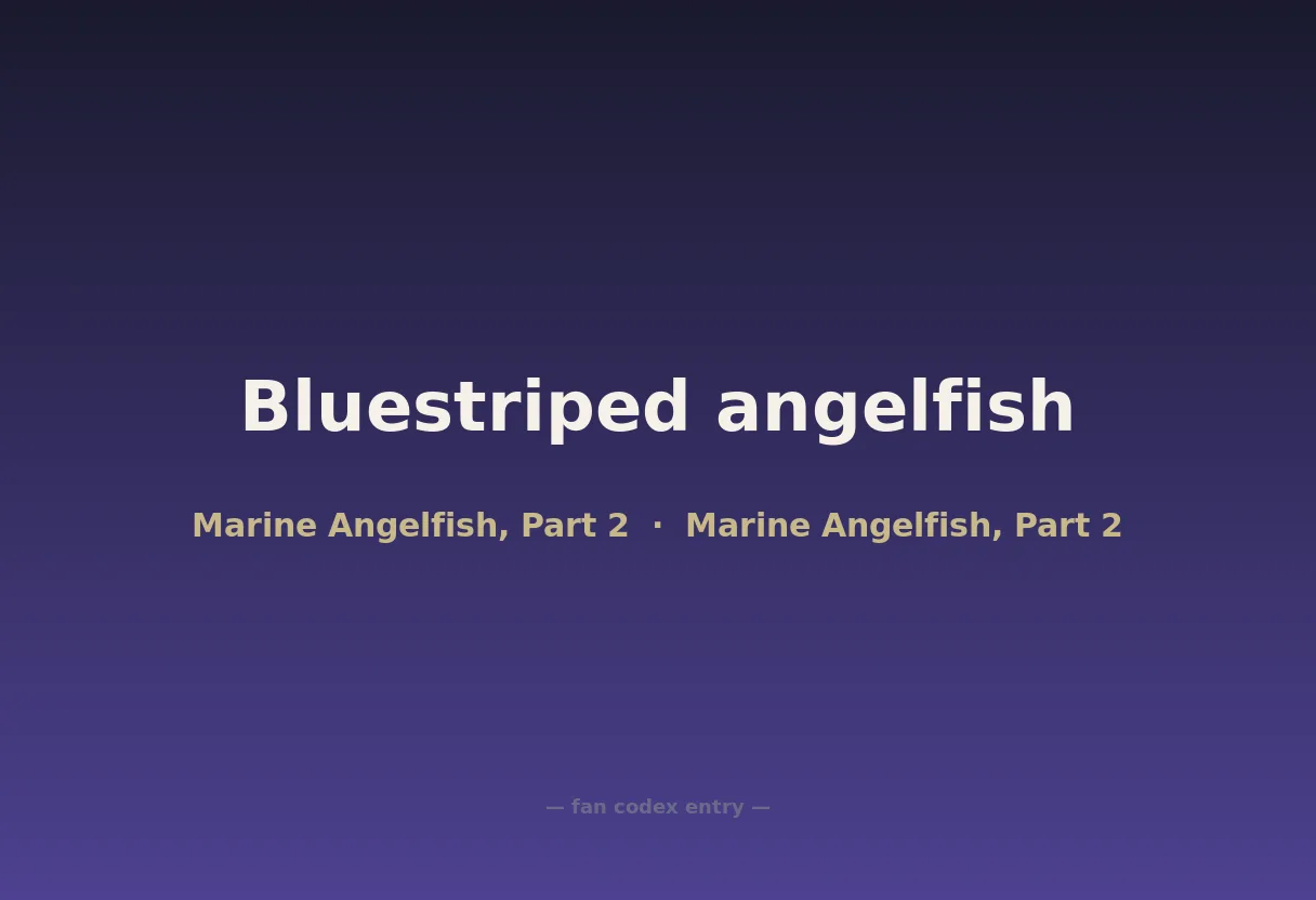 Bluestriped angelfish