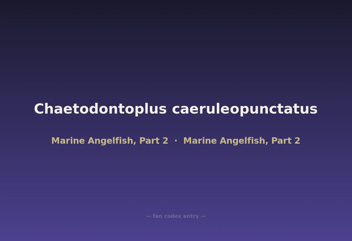 Chaetodontoplus caeruleopunctatus