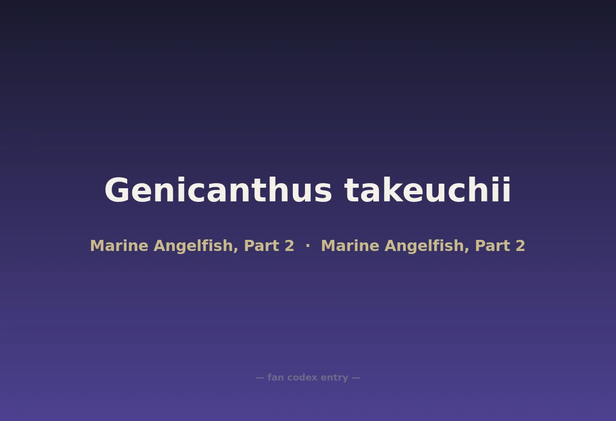 Genicanthus takeuchii