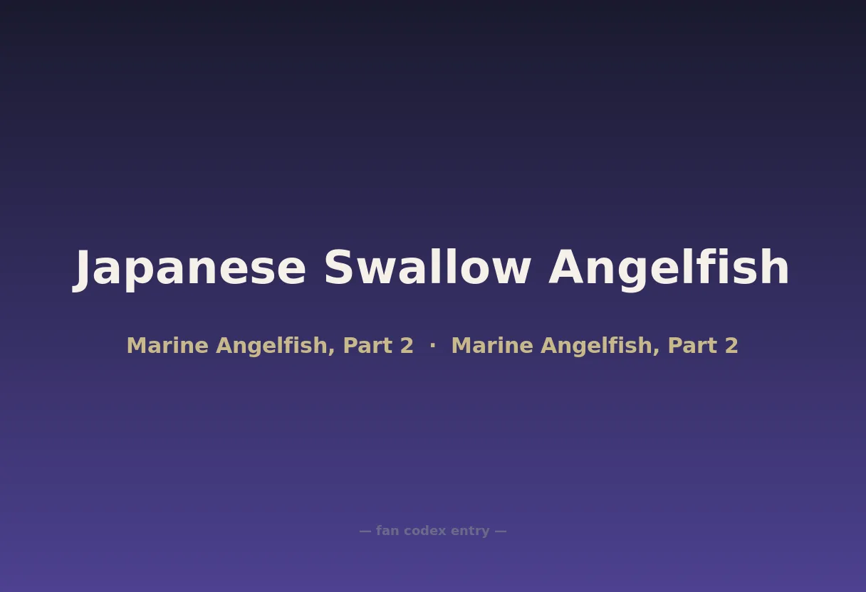 Japanese Swallow Angelfish