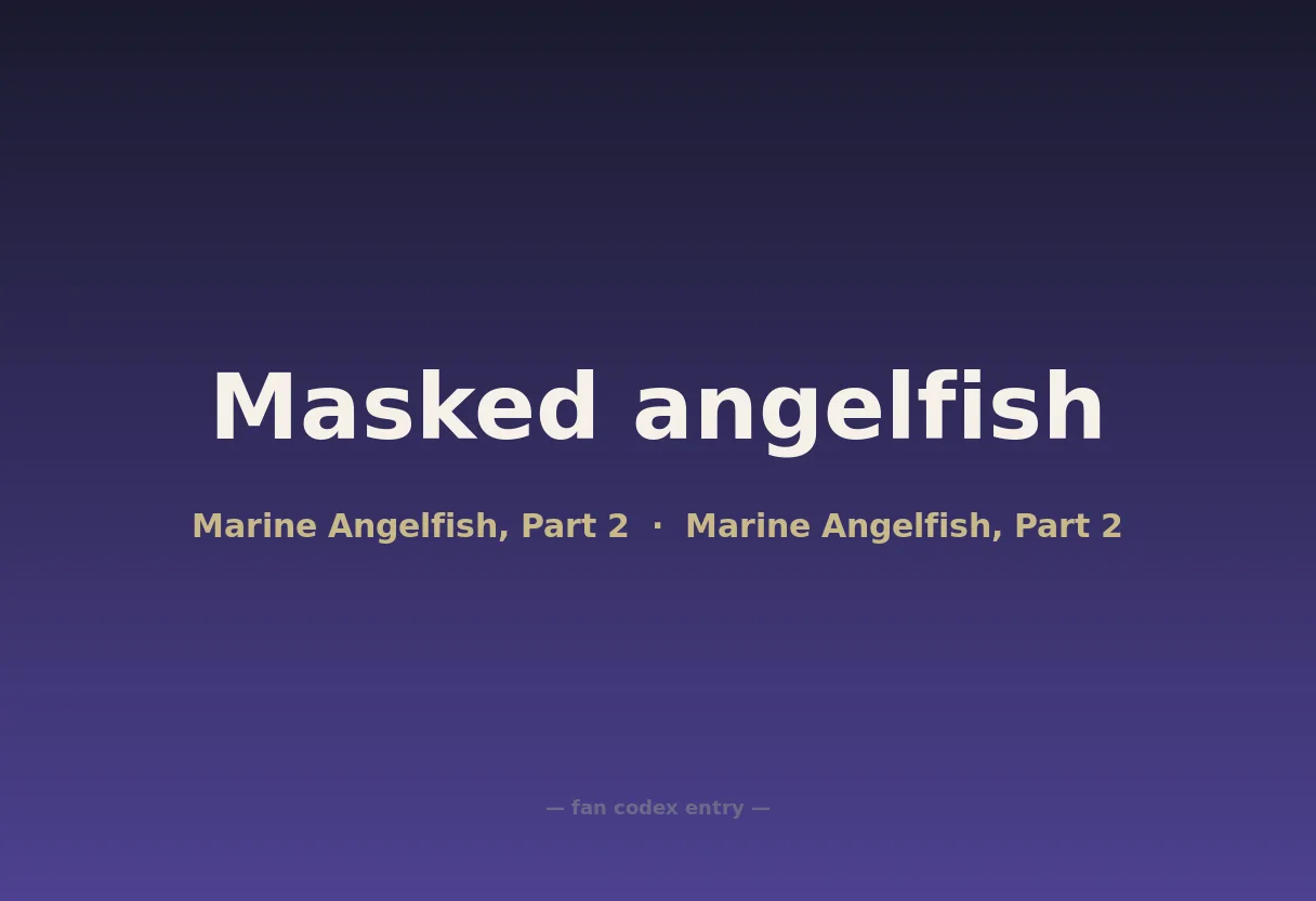 Masked angelfish