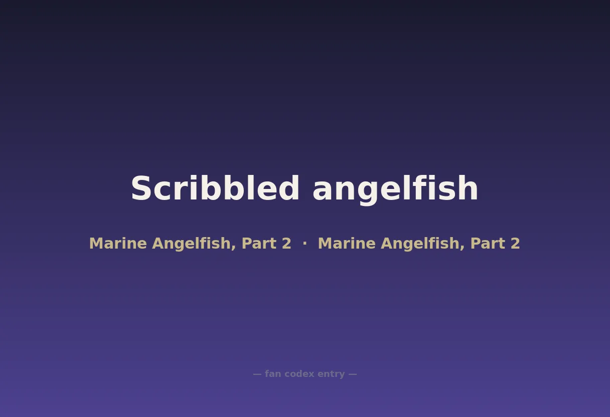Scribbled angelfish
