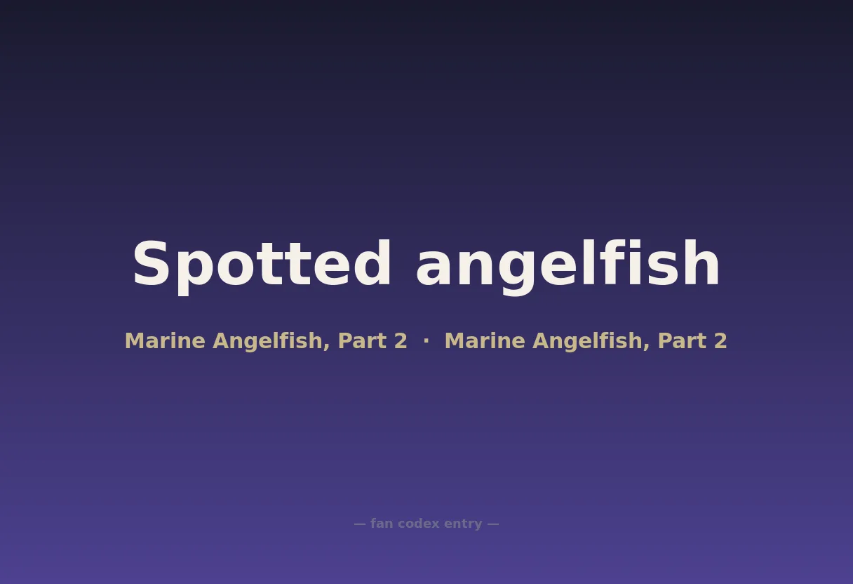 Spotted angelfish