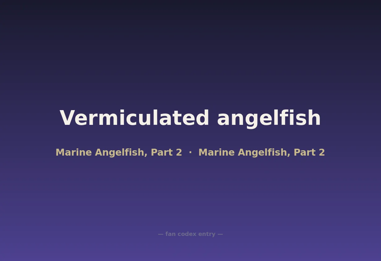Vermiculated angelfish