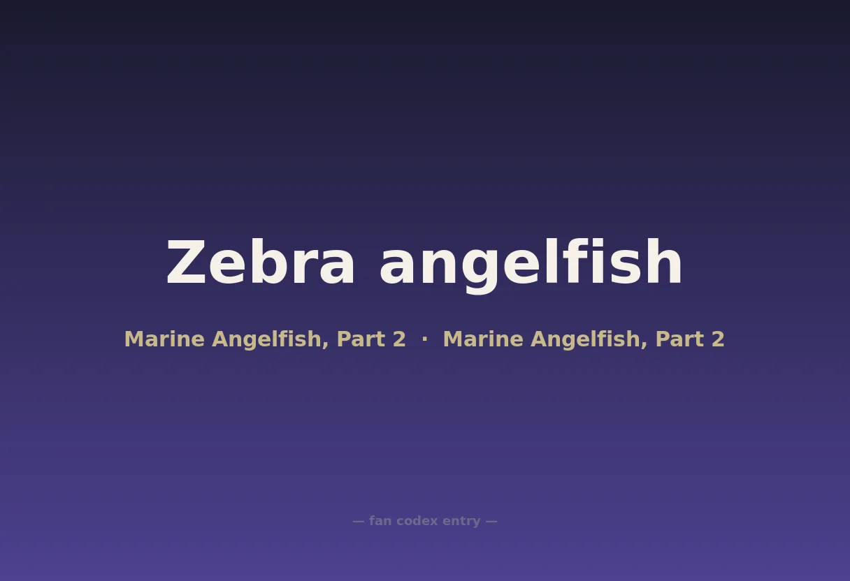 Zebra angelfish