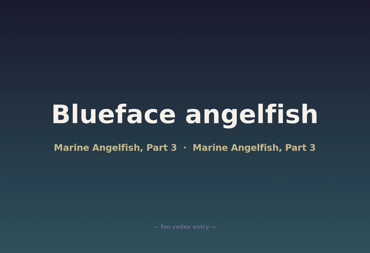 Blueface angelfish